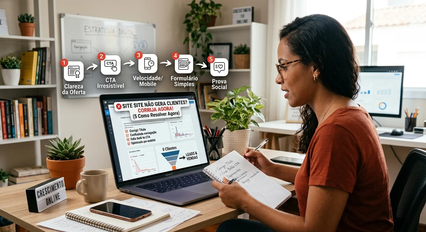 Meu Site Não Gera Clientes: 5 Erros Fatais (e Como Resolver Agora)
